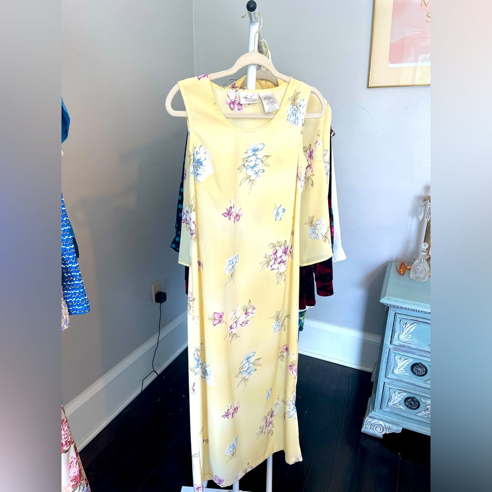 Kathie Lee Vintage Floral Maxi Dress Sz 6
